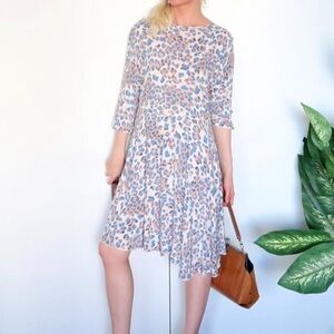 Chic Asymmetrical Leopard Print Dress